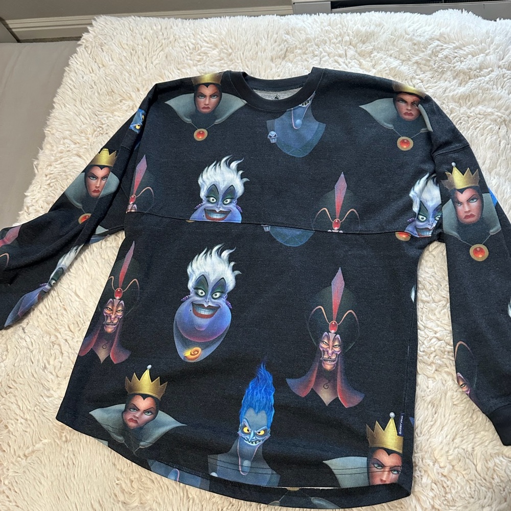 Disney Villain Characters Long Sleeve Spirit Shirt - Black (Unisex)